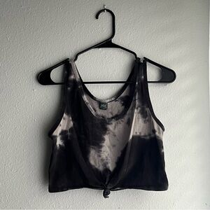Tie-Dye Black and Gray Women's Top